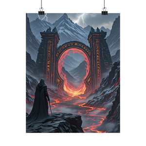 The Infernal Gate - Dark Fantasy Lava Realm Poster