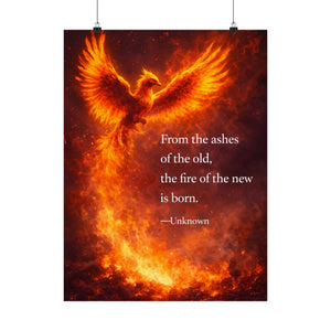 From the Ashes Phoenix Poster - Motivational Wall Art