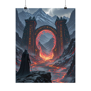 The Infernal Gate - Dark Fantasy Lava Realm Poster
