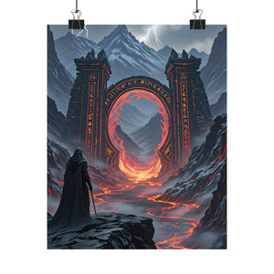 The Infernal Gate - Dark Fantasy Lava Realm Poster