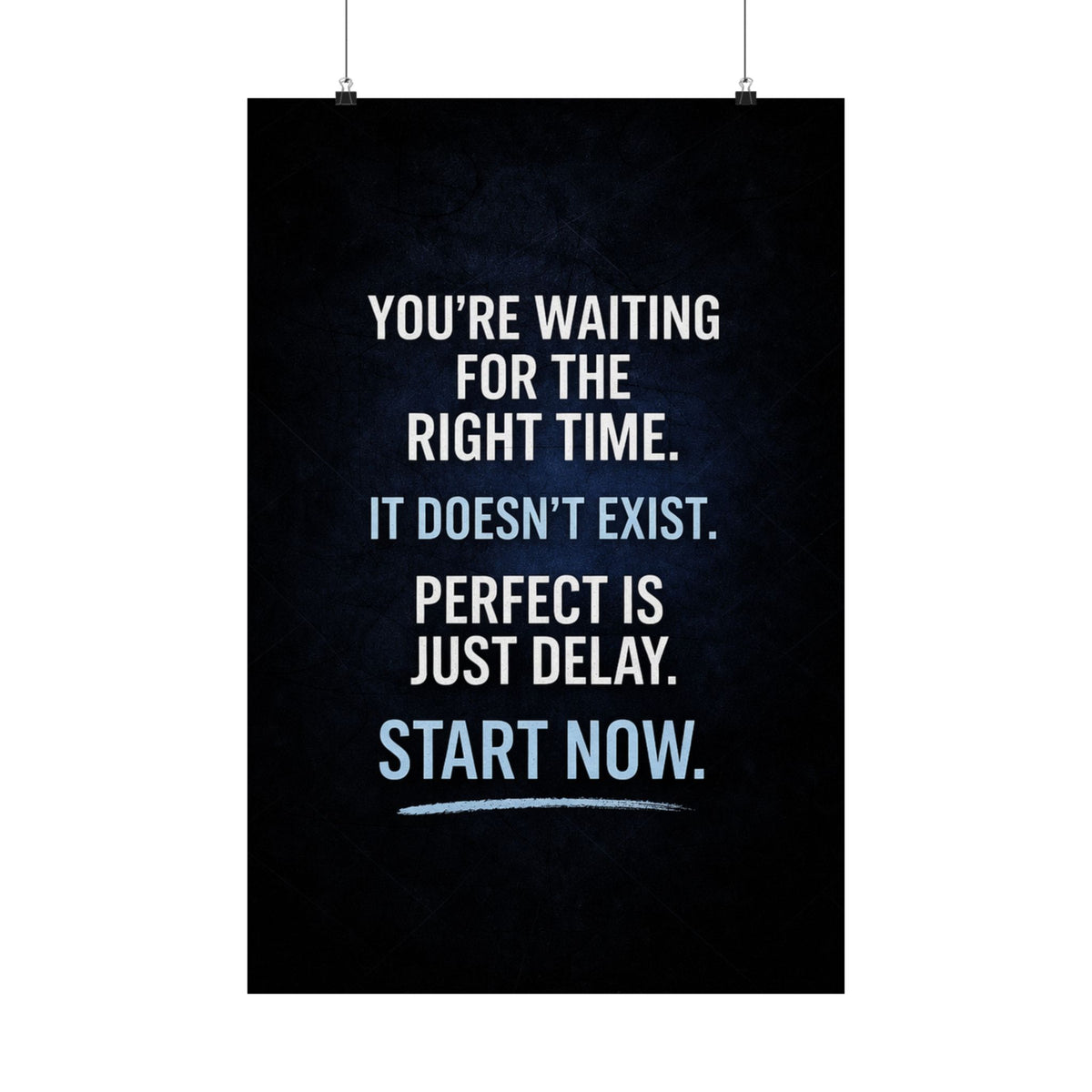 Perfect Is Just Delay Poster, Start Before You are Ready Print, Motivational Wall Art, Mindset Decor, Discipline Poster