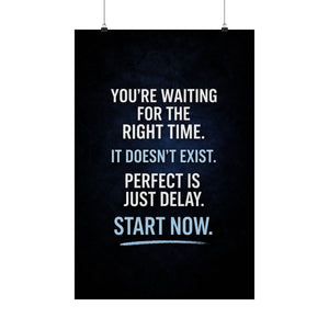 Perfect Is Just Delay Poster, Start Before You are Ready Print, Motivational Wall Art, Mindset Decor, Discipline Poster