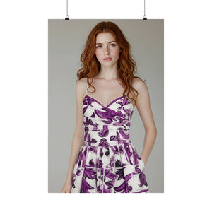 Evie Belle Fashion Art Poster | Elegant Vellum Lustre Models Portrait