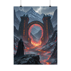 The Infernal Gate - Dark Fantasy Lava Realm Poster