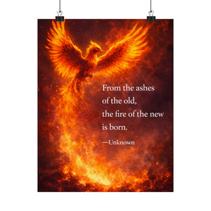 From the Ashes Phoenix Poster - Motivational Wall Art