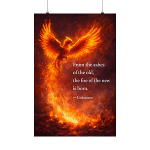 From the Ashes Phoenix Poster - Motivational Wall Art